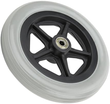 Ejoyous 7 inch Replacement Front Wheels for Wheelchair, Rubber Wheelchair Spare Wheels Front Castor Wheels Disabled Anti Slip Front Caster for Many Standard Wheelchairs Walkers, Ejoyous4x5mha6upz