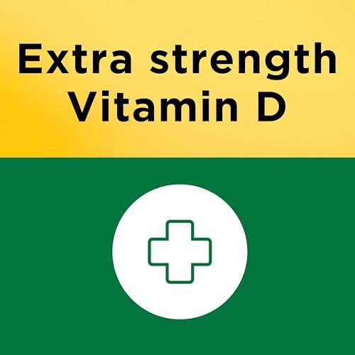 Nature Made Vitamin D3 5000 IU (125 mcg) Softgels, Extra Strength Vitamin D Supplement for Bone and Immune Health Support, 180 Count, 180 Day Supply