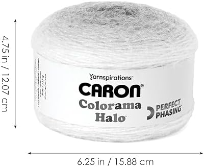 Caron Colorama Halo Cake Caron Rose Frost Yarn - 2 Pack of 8oz/226.79g - 71% Acrylic,18% Nylon,11% Polyester - #5 Bulky - 60 Yards for Knitting, Crocheting & Crafts