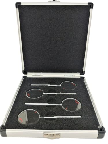 0.25/0.50/0.75/1.00 Optometry Trial Jackson Cross Cylinder Set Diopters Optics Lens/w Case