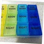 FOMIYES Weekly Pill Organizer 7 Day 21 Slots Pill Storage Box Detachable Medicine Box for Medications Storage