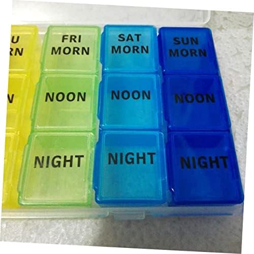 FOMIYES Weekly Pill Organizer 7 Day 21 Slots Pill Storage Box Detachable Medicine Box for Medications Storage