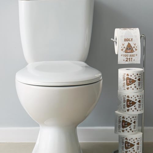 21st Birthday Gifts for Her Him - Happy Prank Toilet Paper - 21st Birthday Decorations Party Supplies Favors - Novelty Bday Present for Boy Girl, Men Women, Guys, Friends - 21 Year Old Funny Gag Gifts