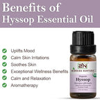 Hyssop Essential Oil, USDA Certified Organic, 100% Pure Undiluted, Aromatherapy Oil for Diffuser, Hair & Skin Care