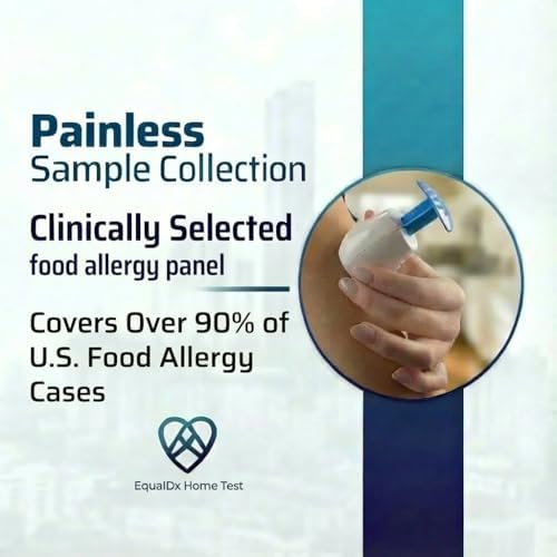 Food Allergy Test for Adults & Kids- Clinical-Grade Accuracy,Ture Allergy Testing Covers Over 90% Food Allergy Reactions, Real Serum Sample, Painless Collection