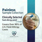 Food Allergy Test for Adults & Kids- Clinical-Grade Accuracy,Ture Allergy Testing Covers Over 90% Food Allergy Reactions, Real Serum Sample, Painless Collection