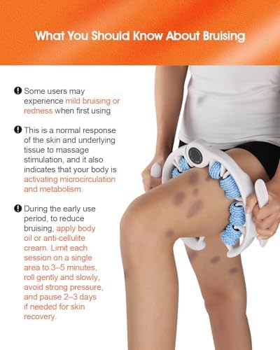 Anti Cellulite Massage Tool - Ergonomic Cellulite Remover for Legs and Arms with Detachable Handles - Smooth-Glide Lymphatic Drainage Massager for Boost Confidence and Tightened Skin (Blue)