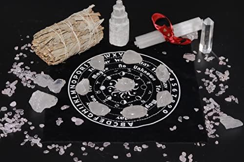 Clear Quartz Tumbled Polished Natural Healing Crystals Stones Bulk Stones Crystal for Energy Reiki Tumbling Cabbing Balancing Decoration Gemstones Crystal Healing Meditation Therapy Gift 100g