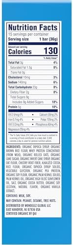 CLIF Kid Zbar Protein - Cookies 'N Creme - Crispy Snack Bars - Made with Organic Oats - Non-GMO - 5g Protein - Gluten Free Protein Bars (15 Pack)