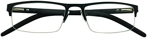 Half Rim Reading Glasses Mens Womens Black Gray Brown Readers