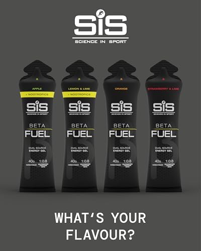 Science in Sport BETA Fuel Gel - Dual-Source Energy Gel - Isotonic Gel - Fast-Absorbing Carbohydrate Energy - Sports Nutrition - Easy on Stomach - Portable - Orange Flavor - 30-Pack