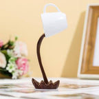 Creative 3D Resin Floating Spilling Coffee Cup Sculpture Kitchen Decor Optical Illusion Pouring Splash Statue Unique Desktop Art Ornament Gift for Coffee Lovers (Brown)