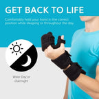 BraceAbility Soft Resting Hand Splint - Stroke Brace Right or Left Hand Immobilizer for Finger Contractures, Post-Surgery Recovery, Carpal Tunnel Syndrome, Ulnar Nerve Damage Relief (M - Left)