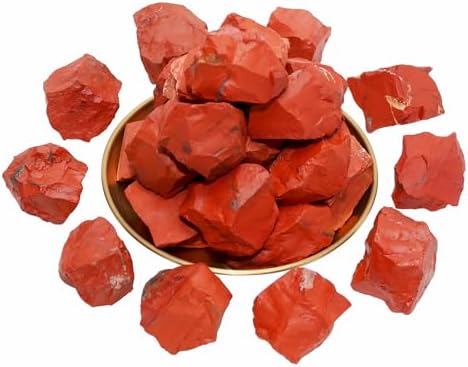 Raw Red Jasper Stone Crystals Bulk, Real Gemstones and Crystals, Rocks and Minerals, Healing Crystals, Quartz Crystals and Healing Stones, Cuarzos Originales De Energia Y Piedras(1LB)