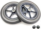 1Pair 12 inch wheelchair wheels replacements,W/bearings 12-1/2"x2-1/4" Rear Wheel for Lightweight Expedition transport chair,wheelchair,Solds as Pairs,Black