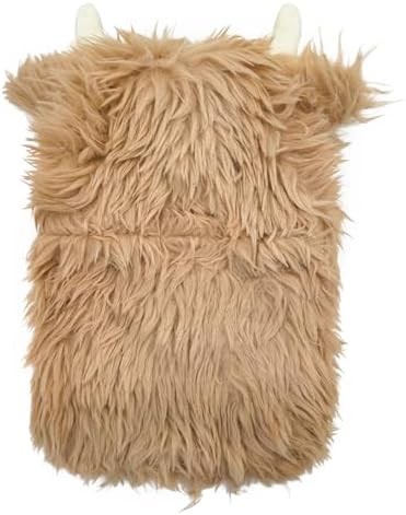 A2Z Highland Cattle Hot Water Bottle 1 Litre Capacity 3D Animal Plush Cover Heat Therapy for Pain Relief & Bedtime Comfort