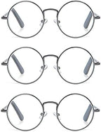 Metal Frame Round Reading Glasses with Spring Hinge (Black, Silver and Gunmetal)