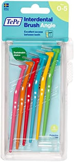 TePe Pack of 6 Interdental Brush Angle, Angled Dental Brush for Teeth Cleaning, Multi Pack