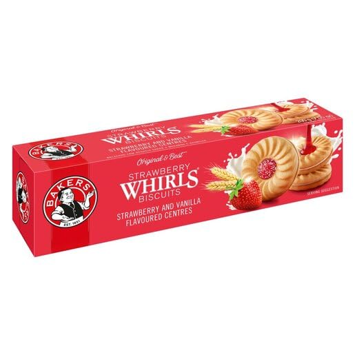 Bakers_Strawberry and Vanilla Whirls Jelly Biscuits_200g/7.05oz_1 Pack