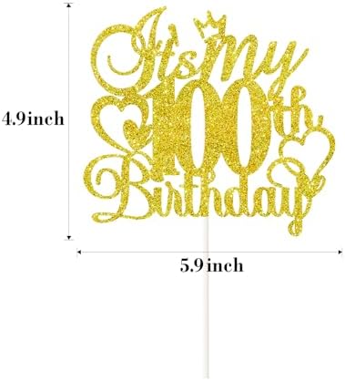It's My 100th Birthday Cake Topper - Gold Glitter Happy 100th Birthday Cake Decor - 100 and Fabulous,Cheers to 100 Years Old Birthday Party Supplies