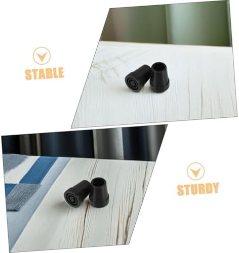 NOLITOY 4pcs Replacement Tips for Crutches Nonskid Foot Pads for Walking Stick Hiking Pole Trekking Pole Stable Fit and Resilient Material