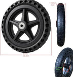 (1 Pair) 8 Inch Wheelchair Wheels – ABS Wheels with PU Tires for Smooth Wheelchair Tires Replacement, Complete with Screws & Tools for DIY Wheelchair Wheels Replacement