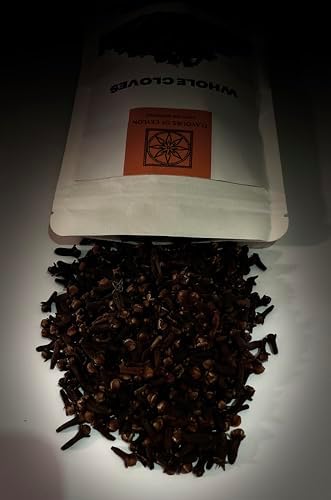Flavours of Ceylon – Ceylon Whole Cloves – Hand Picked – 100 Grams (3.5 oz) Pure Ceylon Cloves – Made in Sri Lanka – 100% USDA Organic Certified – For Tea, Cooking
