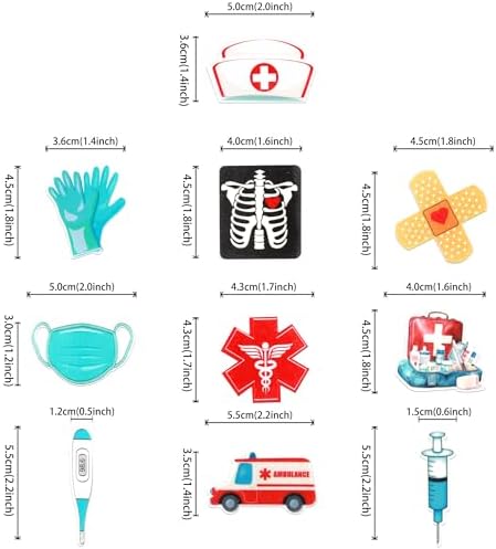 60 PCS Edible Nurse Cupcake Toppers Wafer Paper Nursing School Graduation Party Decorations Edible Nursing Cupcake Picks for Medical Rn Nurse Grad Themed Birthday Party Cake Food Decorations Supplies
