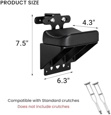 Crutch Knee Rest Pad, Adjustable Leg Support for Post-Op Knee Recovery, Injury Relief & Fracture Support, Comfort Knee Cushion for Crutches, Mobility Aid for Elderly & Disabled
