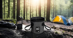 BANCHELLE Collapsible Bucket Water Container Portable Folding Camp Wash Basin for Outdoor Traveling Hiking Fishing Car Washing Gardening Camping (Black, 12L)