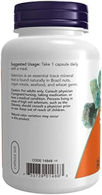 NOW Foods Selenium 200 mcg VCaps, 180 ct