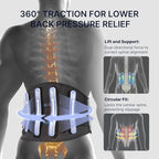 Fit Geno Back Brace for Lower Back Pain Men & Women: Adjustable Lumbar Support Brace for Pain Relief - Breathable Waist Belt for Comfort - XS/S