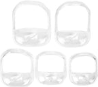 Beard Shaper Goatee Mustache Grooming Tool Face Hair Styling Template for Man - Transparent - 5 PCS/Set (Transparent)