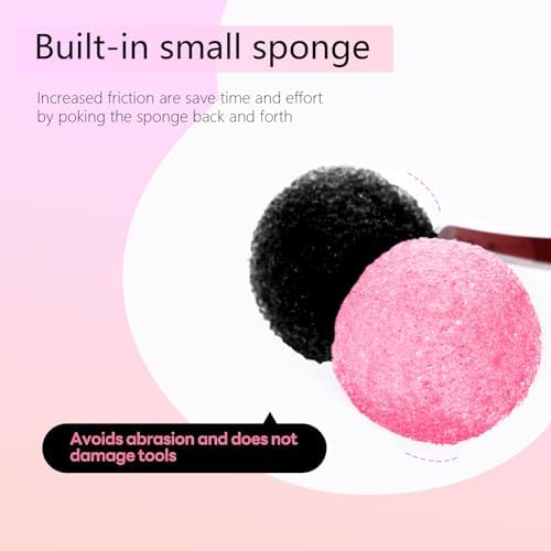 One Bottle Eyelash Extension Tweezers Cleaner- Professional Glue Remover Liquid with Sponge Ball for Salon & Home Use