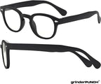 grinderPUNCH Classic Reading Glasses for Women and Men Stylish Lightweight Readers Round Readers for Women and Men