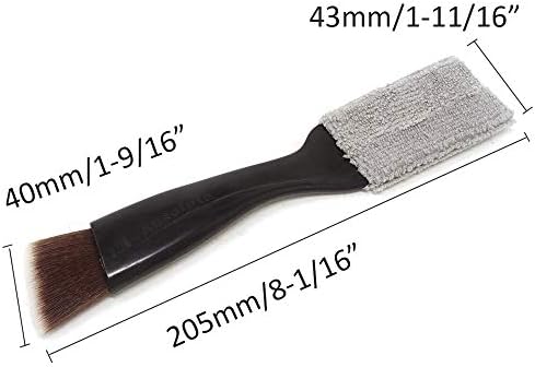yueton Double Ended Portable Cleaning Brush Mini Hand Held Magic Brush Duster for House, Car, Office (Black)