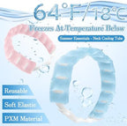 Cooling Neck Tube Ice Ring Cooler Reusable 18℃/64℉ Freeze for Hot Summer, Wearable Cooling Neck Wraps Outdoor Sports Workers Blue 1 Pack