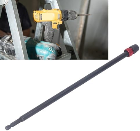 Impact Socket Adapter, 1/4in Hex Shank Drill Bit Extension Alloy Steel Drill Socket Adapter Screwdriver Socket (30cm)