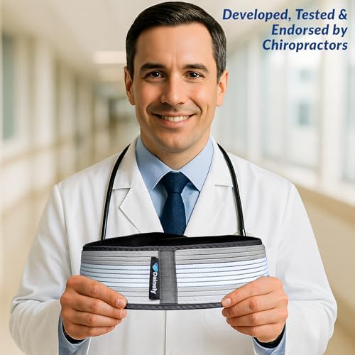 Dainely Sacroiliac Si Joint Support Belt - Sciatica Pain Relief Belt - Hip Stabilizer Belt for Men & Women - Pelvic support band for Lower Back (Large 42-55”)