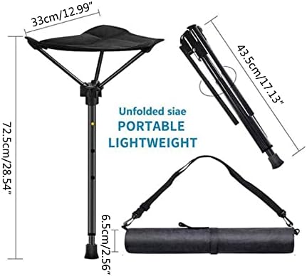 Adjustable Telescopic Folding Stool Portable Single Leg Tall Chair for Outdoor Camping Walking