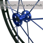 Replacement Wheelchair Wheels 2 Pcs Wheelchair Rear Wheels 24×1(25-540) Aluminum Alloy Wheels 1/2" (12.7 Mm) Bearing with Mounting Axle, Pneumatic Wheel, for Manual Wheelchair(Black)
