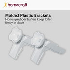 Homecraft Savanah Raised Toilet Seat, 6" High Elevated Toilet Seat Locks Onto Standard Toilets, Portable Assistance Commode Seat with Sturdy Brackets, Medical Aid for Elderly, Disabled, Limited Mobility
