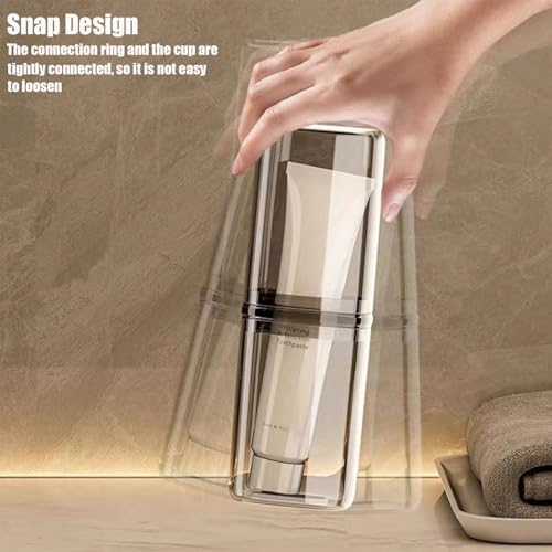Toothbrush Cup Toothbrush Travel Case, Travel Toothbrush Holder Case with Cover Portable Multifunctional Toothbrush Cover, Suitable for Travel Business Camping Bathroom School or Daily Uses
