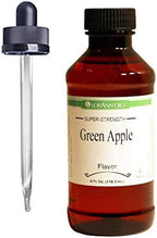 LorAnn Green Apple SS Flavor, 4 ounce bottle - Includes a threaded Glass Dropper