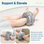 Zelen Foot Elevation Pillow Ankle Wedge Heel Elevator Cushion Foot Support Pillow Medical Ankle Cushion for Foot Pressure Bed Sore Ulcer Sleeping Leg Rest Elevated Support Foam (Medium, 1 PCS)