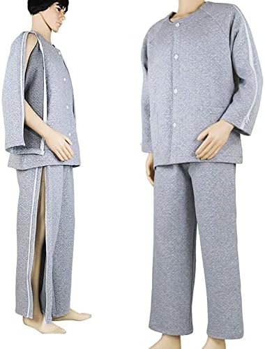 Zipper Patient Pants Patient Care Clothes for Disability/Fracture/Bedridden/Elderly/Surgery Patients,Hospital/Home Care Nursing Aid/Unisex(Size:XL)