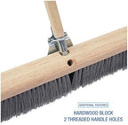 Boardwalk 20436 Floor Brush Head, 3" Gray Flagged Polypropylene, 36"
