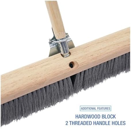 Boardwalk 20436 Floor Brush Head, 3" Gray Flagged Polypropylene, 36"