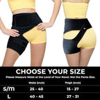 Boxiki Hip Brace for Sciatica Pain Relief - Adjustable Groin Compression Wrap Support for Thigh, Hamstring, Arthritis, Bursitis and Injuries - Sciatic Nerve Brace for Men & Women for Left Leg - Large