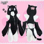 KORURACLUB Sexy Cat Maid Outfit Womens Lingerie Set Kitten Cat Claw Cosplay Sexy Sweater lingerie animal Cosplay lingerie